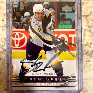 Shea Weber young guns with autograph.